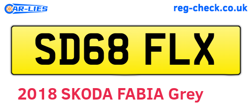 SD68FLX are the vehicle registration plates.