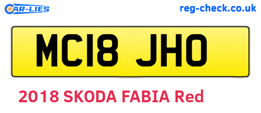 MC18JHO are the vehicle registration plates.