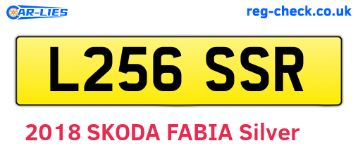 L256SSR are the vehicle registration plates.