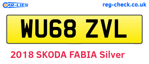 WU68ZVL are the vehicle registration plates.
