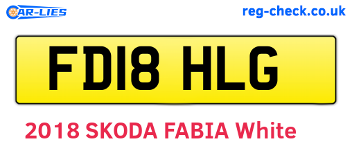 FD18HLG are the vehicle registration plates.