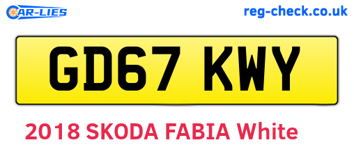 GD67KWY are the vehicle registration plates.