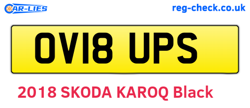 OV18UPS are the vehicle registration plates.