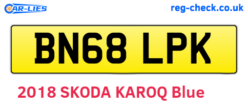 BN68LPK are the vehicle registration plates.