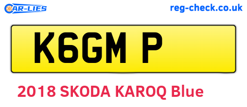 K6GMP are the vehicle registration plates.