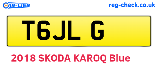T6JLG are the vehicle registration plates.