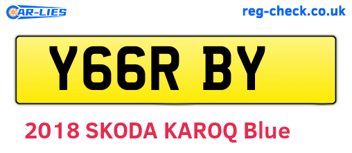 Y66RBY are the vehicle registration plates.