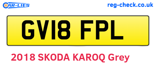GV18FPL are the vehicle registration plates.