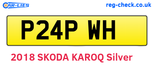 P24PWH are the vehicle registration plates.
