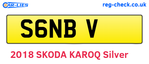 S6NBV are the vehicle registration plates.