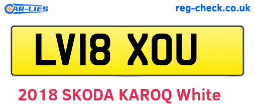 LV18XOU are the vehicle registration plates.