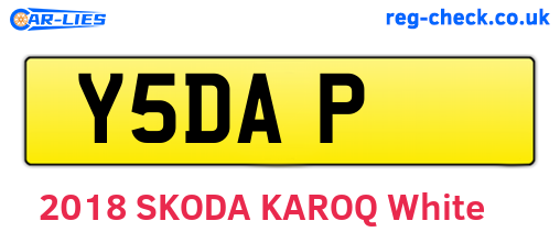 Y5DAP are the vehicle registration plates.