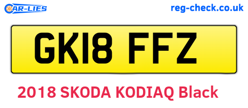 GK18FFZ are the vehicle registration plates.