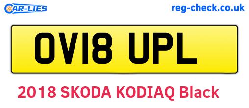 OV18UPL are the vehicle registration plates.