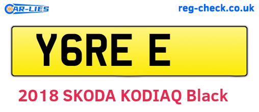 Y6REE are the vehicle registration plates.