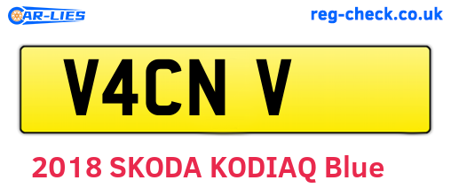 V4CNV are the vehicle registration plates.