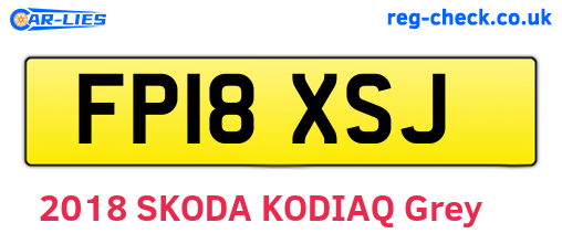 FP18XSJ are the vehicle registration plates.