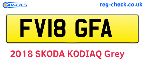 FV18GFA are the vehicle registration plates.