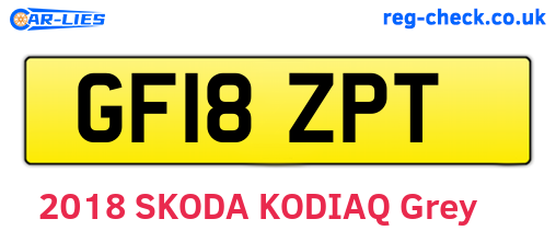 GF18ZPT are the vehicle registration plates.