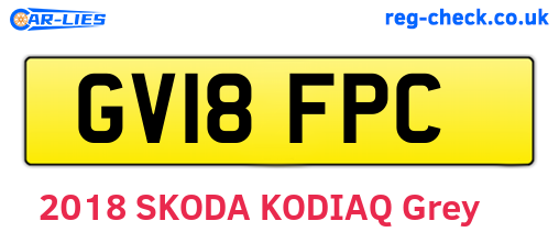 GV18FPC are the vehicle registration plates.
