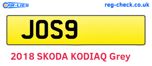 JOS9 are the vehicle registration plates.