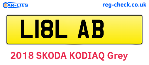 L18LAB are the vehicle registration plates.