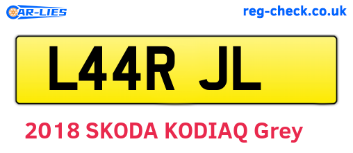 L44RJL are the vehicle registration plates.