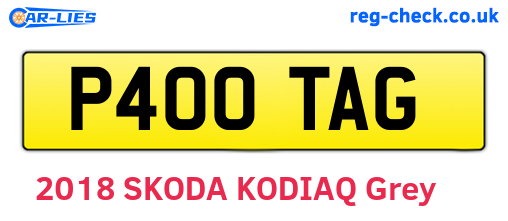 P400TAG are the vehicle registration plates.