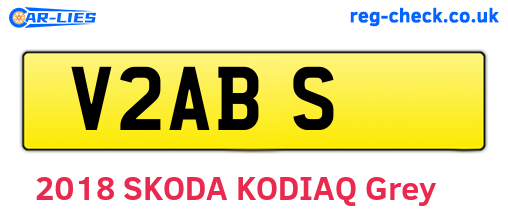 V2ABS are the vehicle registration plates.