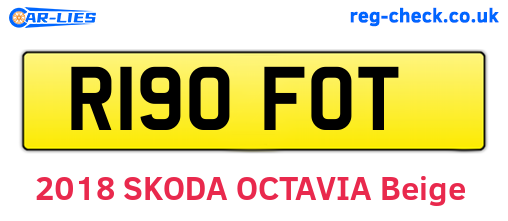 R190FOT are the vehicle registration plates.