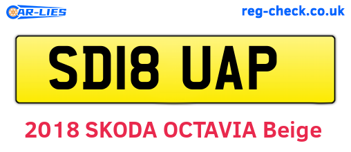 SD18UAP are the vehicle registration plates.