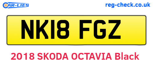 NK18FGZ are the vehicle registration plates.