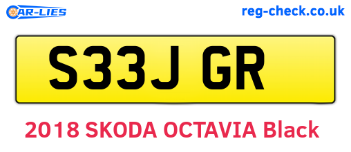 S33JGR are the vehicle registration plates.