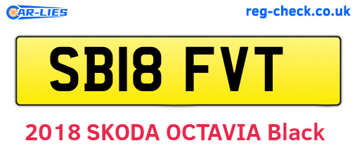 SB18FVT are the vehicle registration plates.