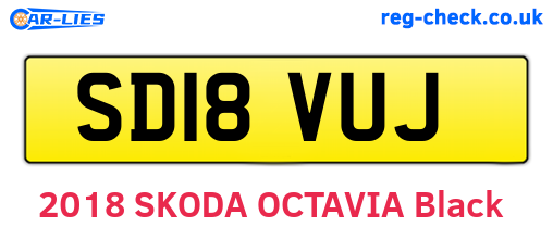 SD18VUJ are the vehicle registration plates.