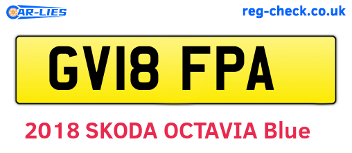 GV18FPA are the vehicle registration plates.