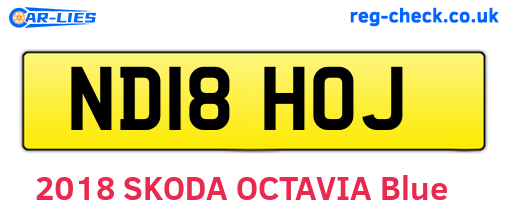 ND18HOJ are the vehicle registration plates.