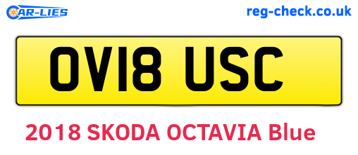 OV18USC are the vehicle registration plates.