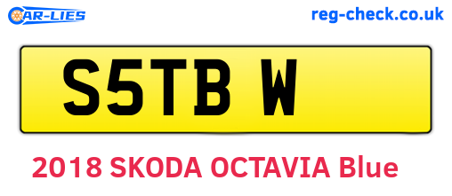 S5TBW are the vehicle registration plates.