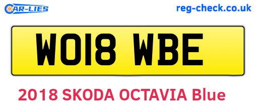 WO18WBE are the vehicle registration plates.