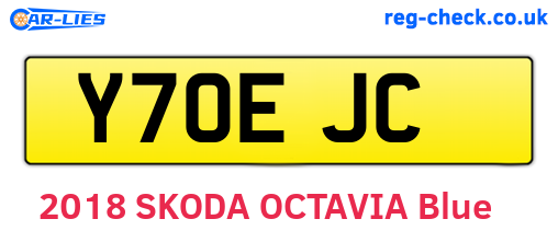 Y70EJC are the vehicle registration plates.