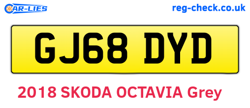 GJ68DYD are the vehicle registration plates.
