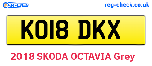 KO18DKX are the vehicle registration plates.
