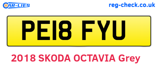 PE18FYU are the vehicle registration plates.