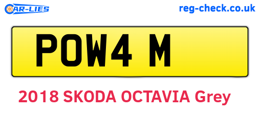 POW4M are the vehicle registration plates.