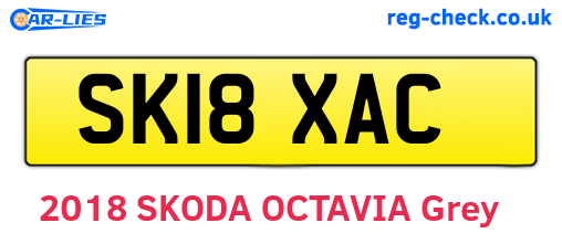 SK18XAC are the vehicle registration plates.