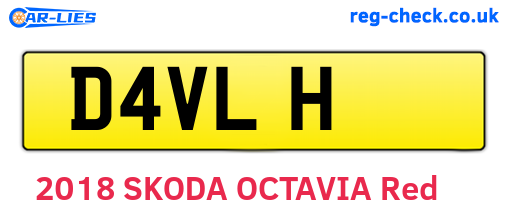 D4VLH are the vehicle registration plates.