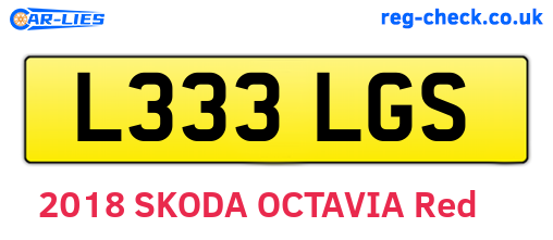 L333LGS are the vehicle registration plates.