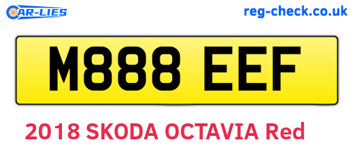 M888EEF are the vehicle registration plates.