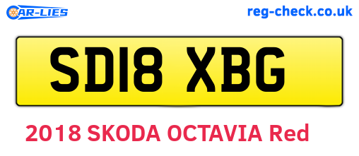 SD18XBG are the vehicle registration plates.